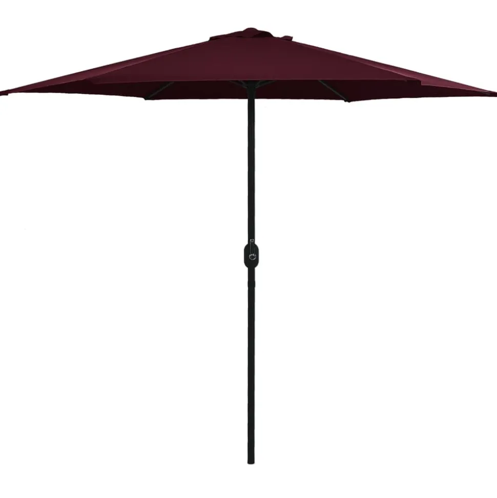 MAISON EXCLUSIVE - Parasol de jardin et mât en aluminium 270x246 cm rouge bordeaux