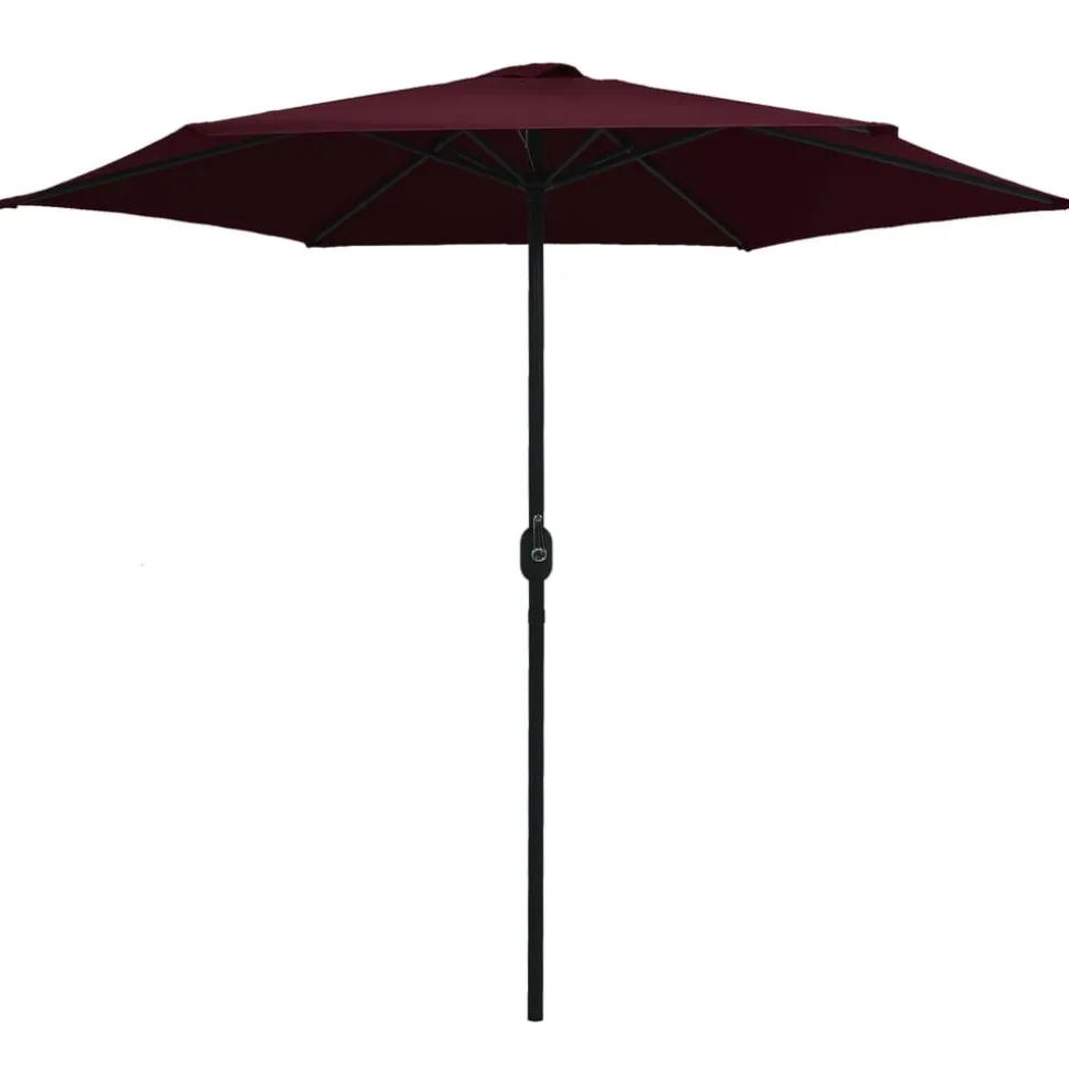 MAISON EXCLUSIVE - Parasol de jardin et mât en aluminium 270x246 cm rouge bordeaux