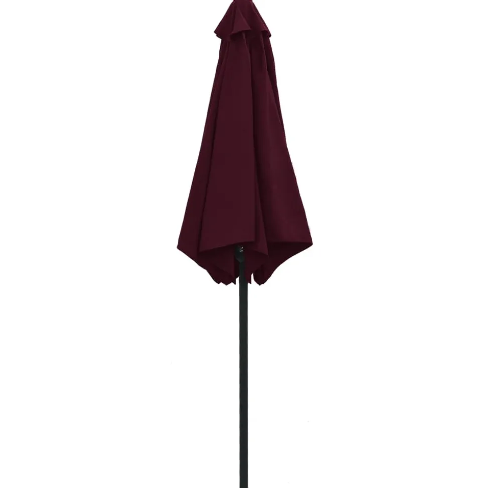 MAISON EXCLUSIVE - Parasol de jardin et mât en aluminium 270x246 cm rouge bordeaux