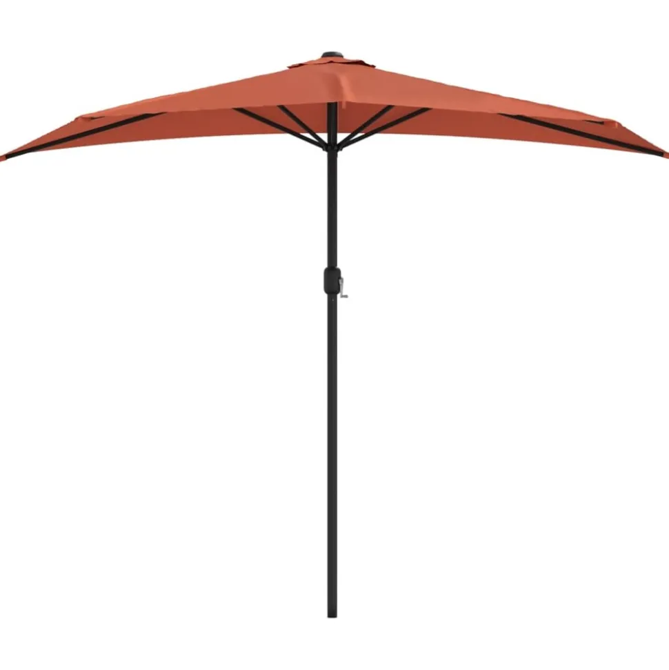 MAISON EXCLUSIVE - Parasol de balcon et mât en aluminium terre cuite 270x144x222cm