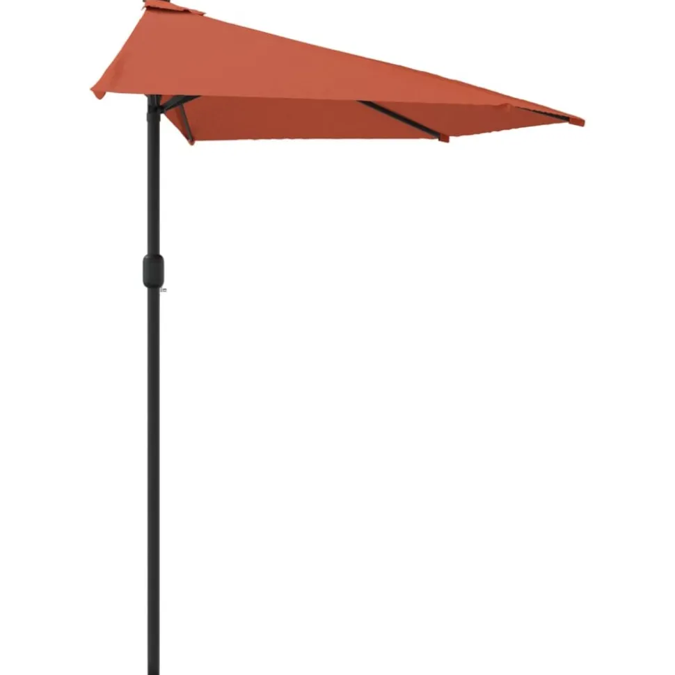 MAISON EXCLUSIVE - Parasol de balcon et mât en aluminium terre cuite 270x144x222cm