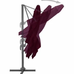 MAISON EXCLUSIVE - Parasol de jardin en porte-à-faux avec mât en aluminium