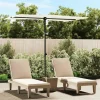 MAISON EXCLUSIVE - Parasol de jardin avec mât en aluminium 2x1,5 m blanc sable