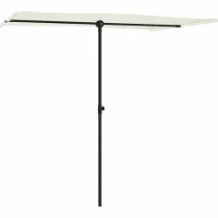 MAISON EXCLUSIVE - Parasol de jardin avec mât en aluminium 2x1,5 m blanc sable