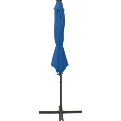 MAISON EXCLUSIVE - Parasol de jardin en porte-à-faux et mât et lumières led
