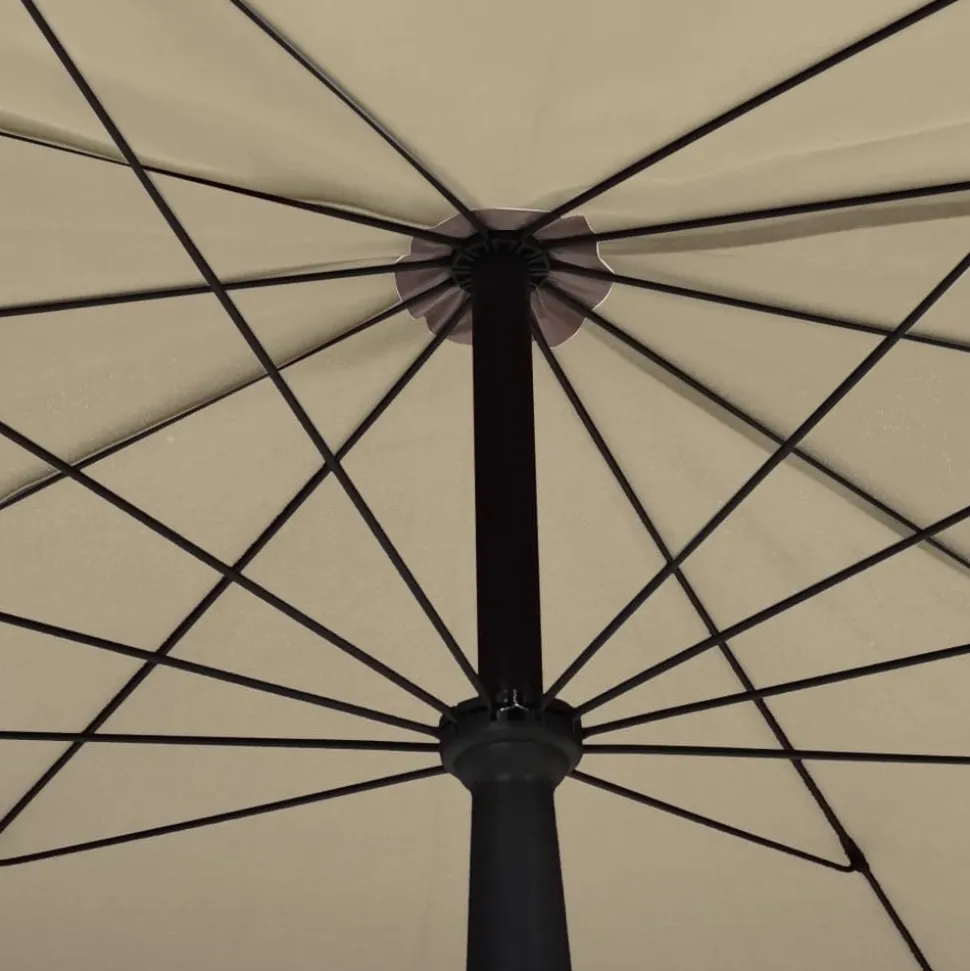 MAISON EXCLUSIVE - Parasol de jardin avec mât 200x130 cm taupe