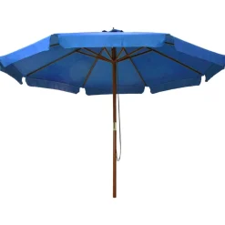 MAISON EXCLUSIVE - Parasol d'extérieur avec mât en bois 330 cm bleu azuré