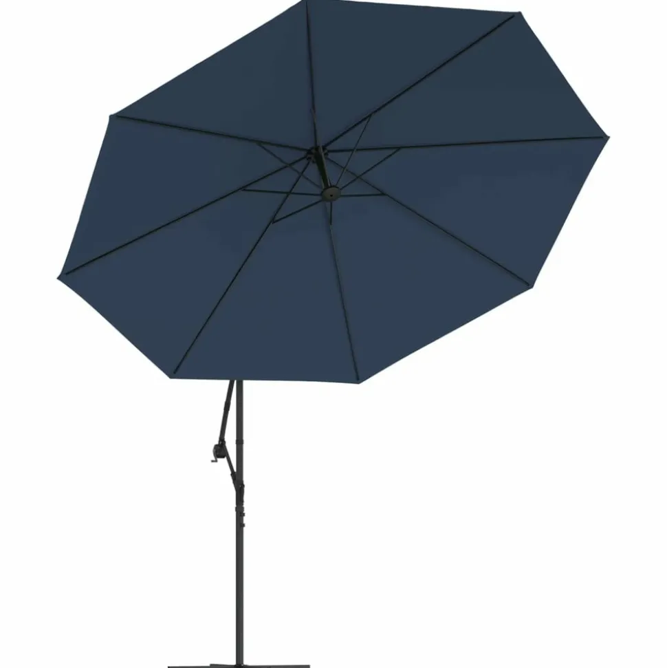 MAISON EXCLUSIVE - Parasol de jardin en porte-à-faux 3,5 m bleu