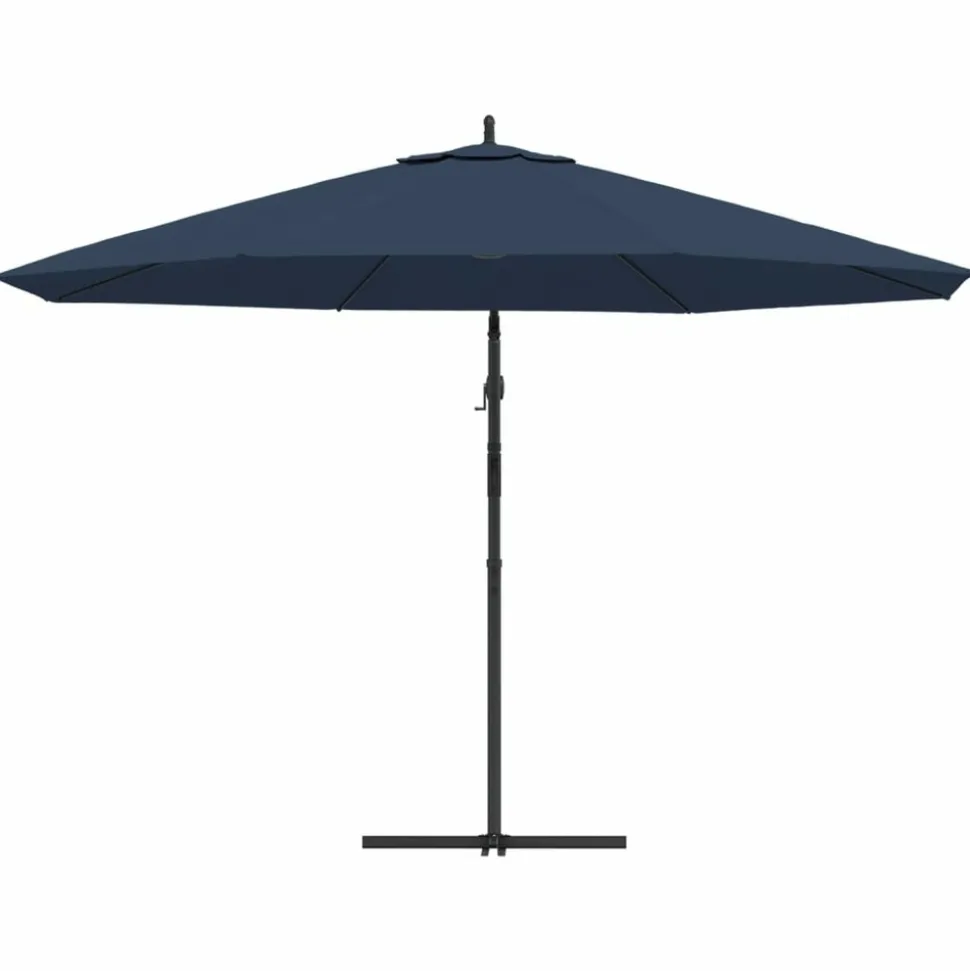 MAISON EXCLUSIVE - Parasol de jardin en porte-à-faux 3,5 m bleu