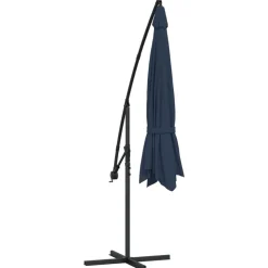 MAISON EXCLUSIVE - Parasol de jardin en porte-à-faux 3,5 m bleu