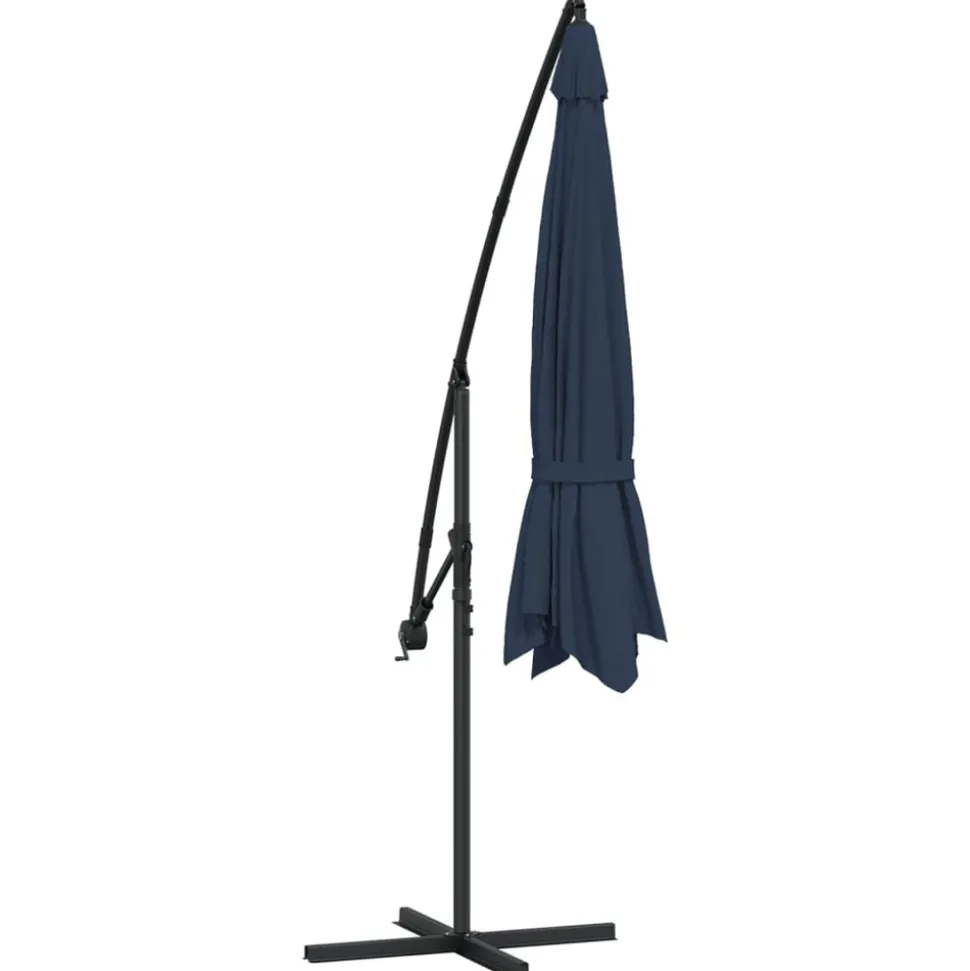 MAISON EXCLUSIVE - Parasol de jardin en porte-à-faux 3,5 m bleu