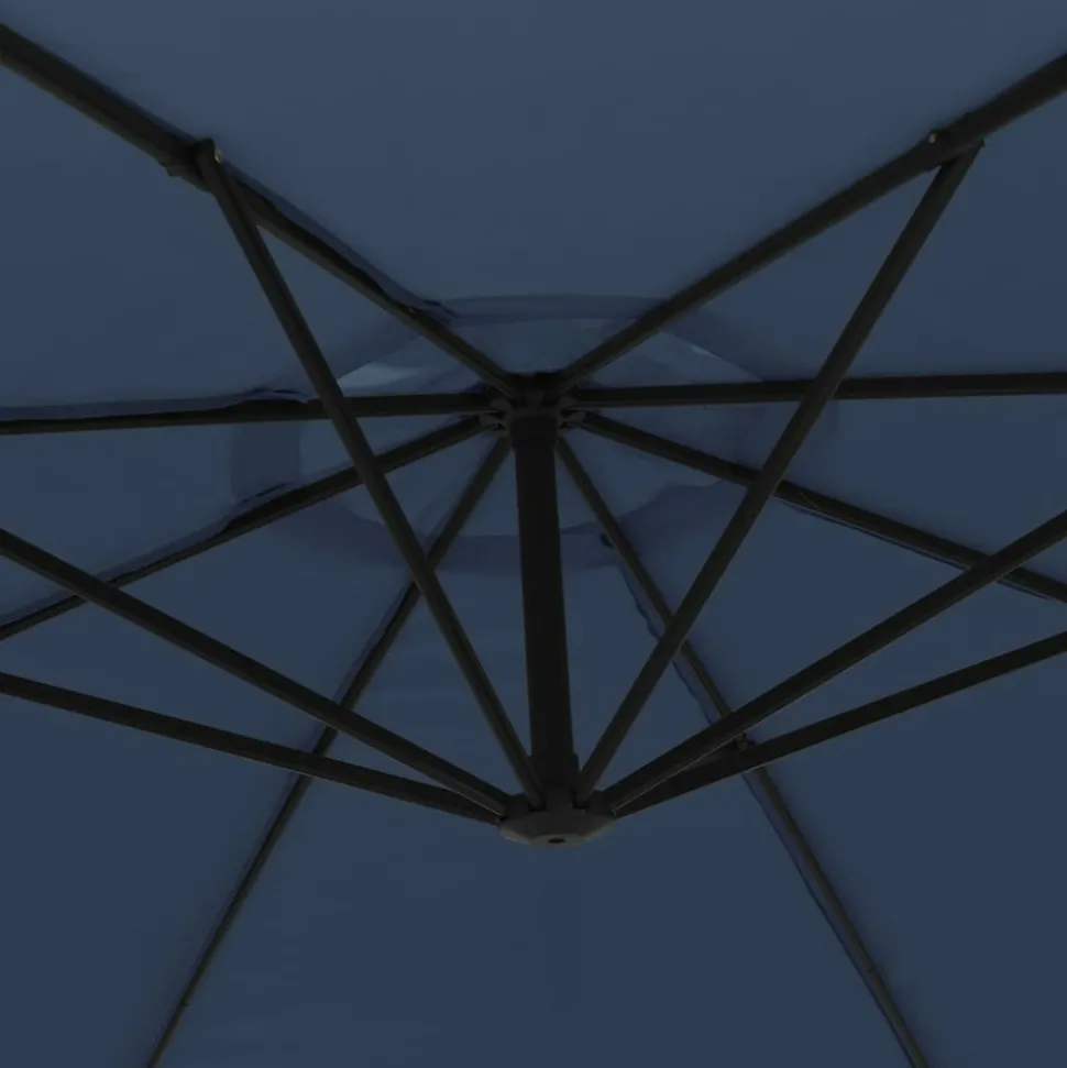 MAISON EXCLUSIVE - Parasol de jardin en porte-à-faux 3,5 m bleu