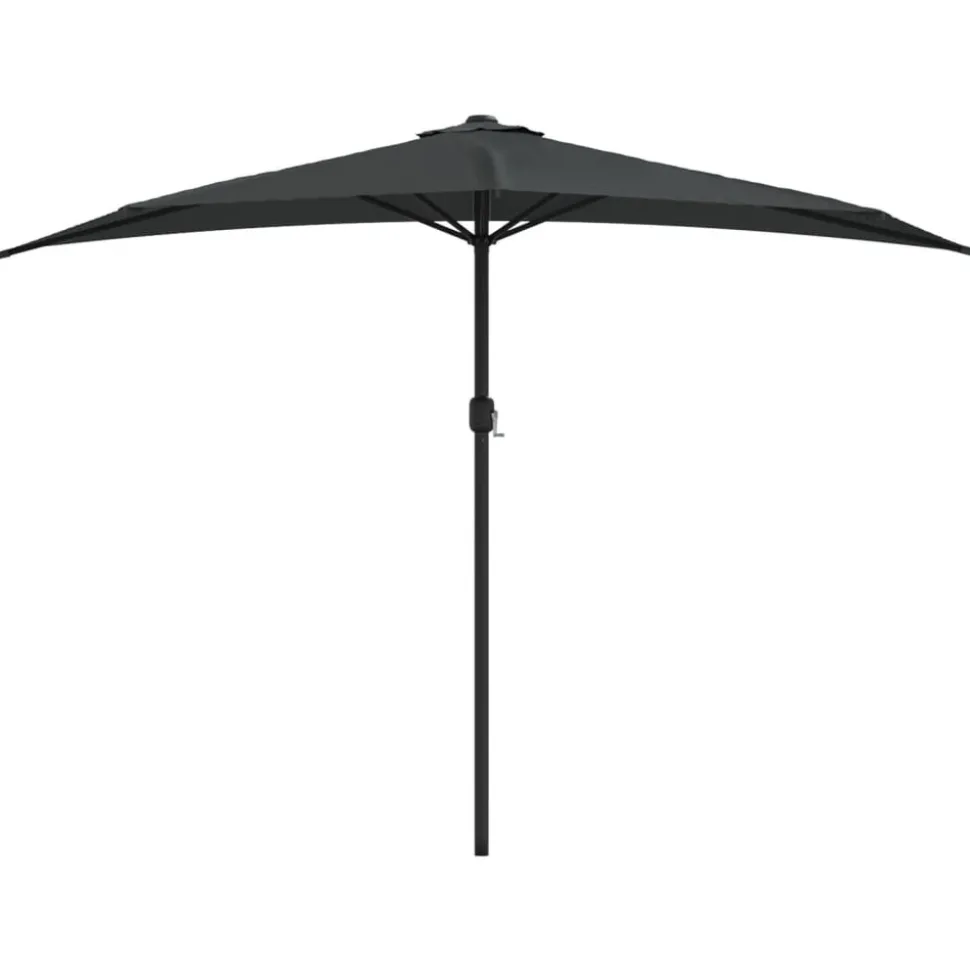 MAISON EXCLUSIVE - Parasol de balcon et mât en aluminium anthracite 300x155cm demi