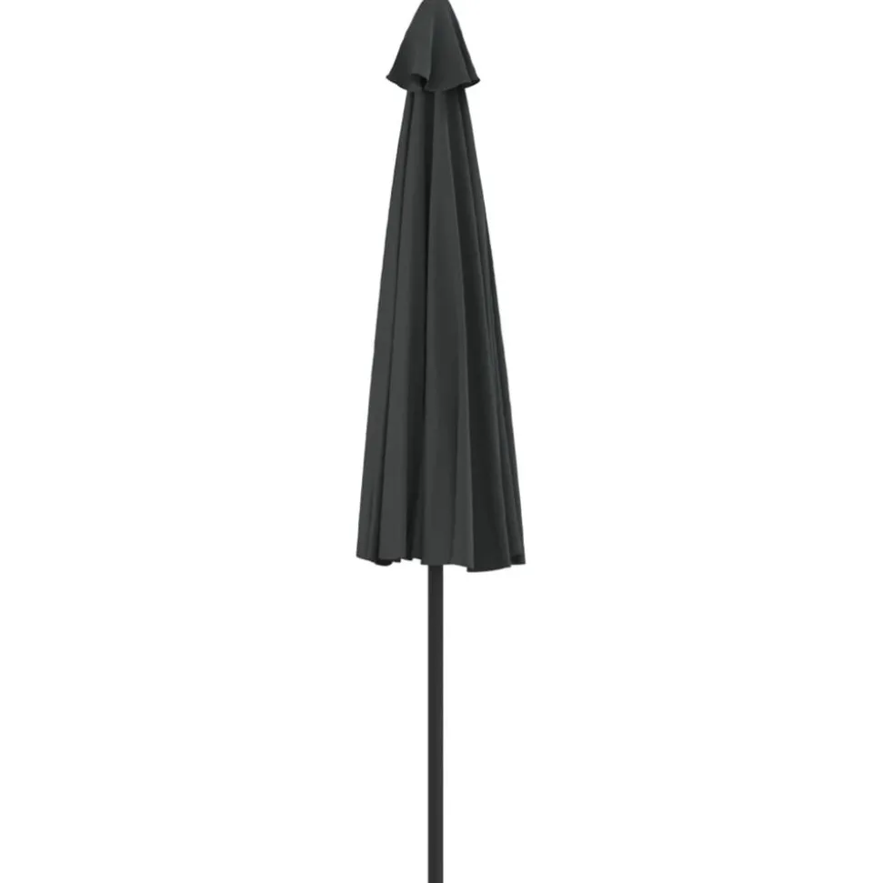 MAISON EXCLUSIVE - Parasol de balcon et mât en aluminium anthracite 300x155cm demi