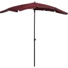 MAISON EXCLUSIVE - Parasol de jardin avec mât 200x130 cm rouge bordeaux