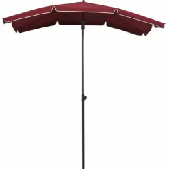 MAISON EXCLUSIVE - Parasol de jardin avec mât 200x130 cm rouge bordeaux