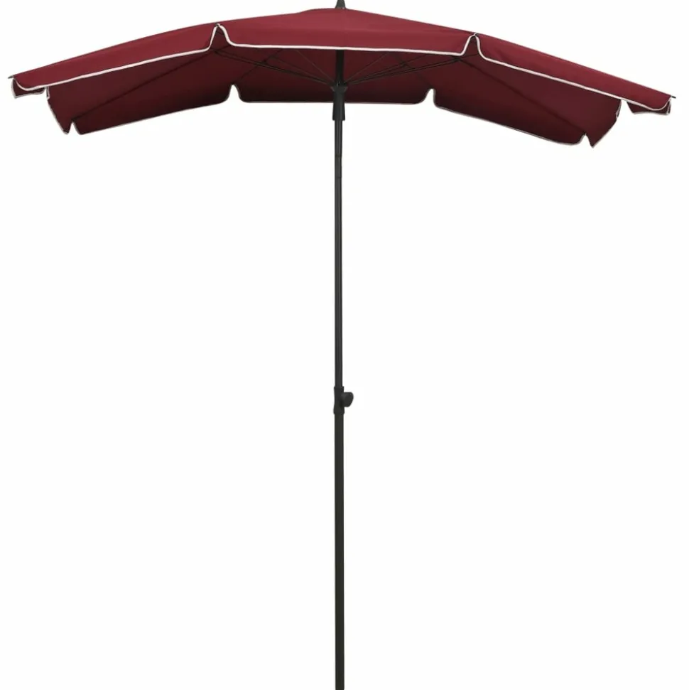 MAISON EXCLUSIVE - Parasol de jardin avec mât 200x130 cm rouge bordeaux