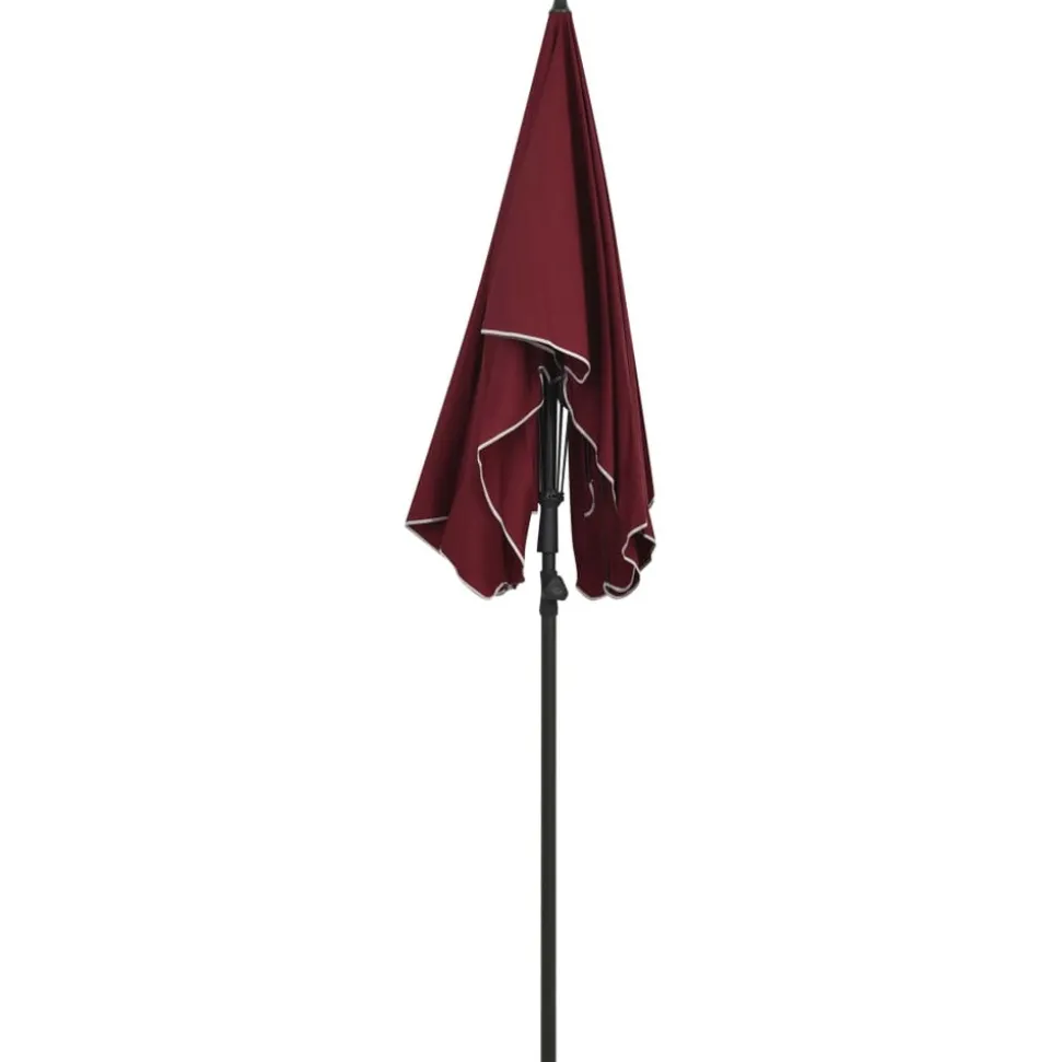 MAISON EXCLUSIVE - Parasol de jardin avec mât 200x130 cm rouge bordeaux