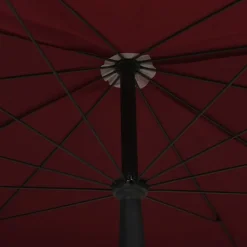 MAISON EXCLUSIVE - Parasol de jardin avec mât 200x130 cm rouge bordeaux