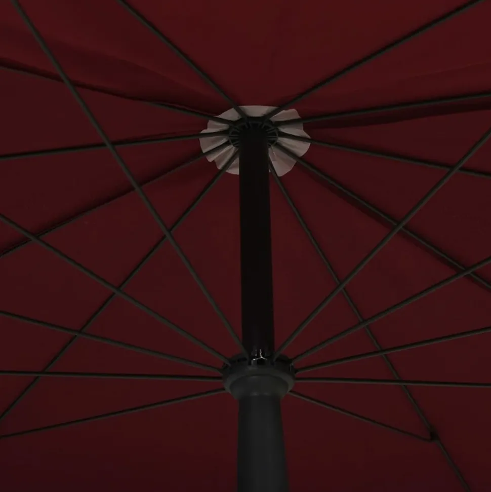 MAISON EXCLUSIVE - Parasol de jardin avec mât 200x130 cm rouge bordeaux