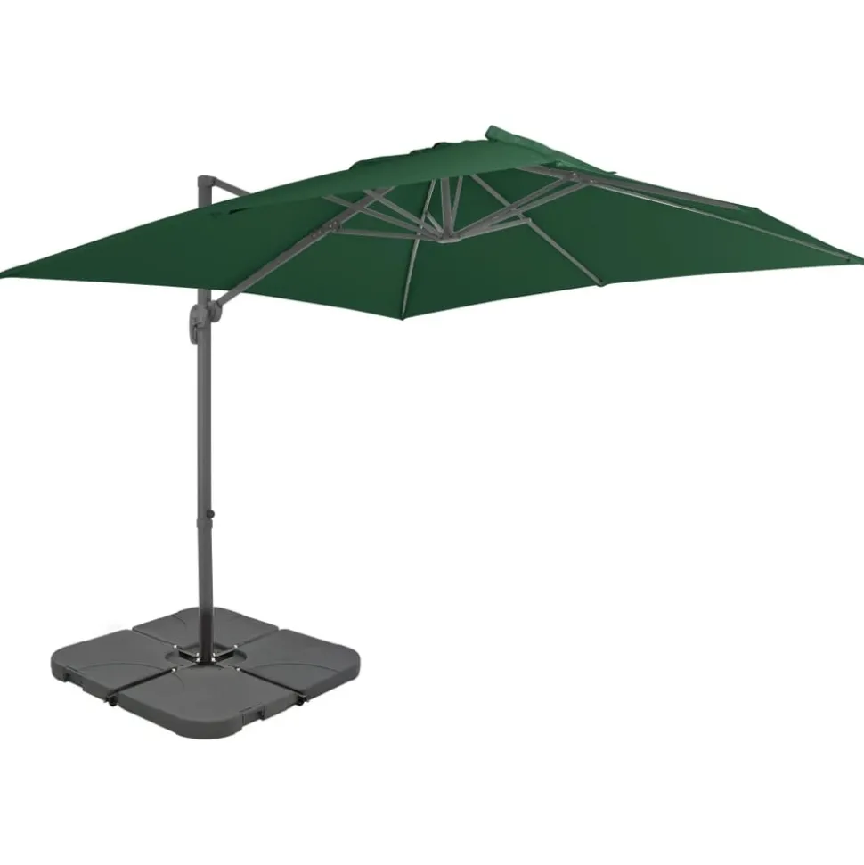 MAISON EXCLUSIVE - Parasol de jardin avec base portable vert