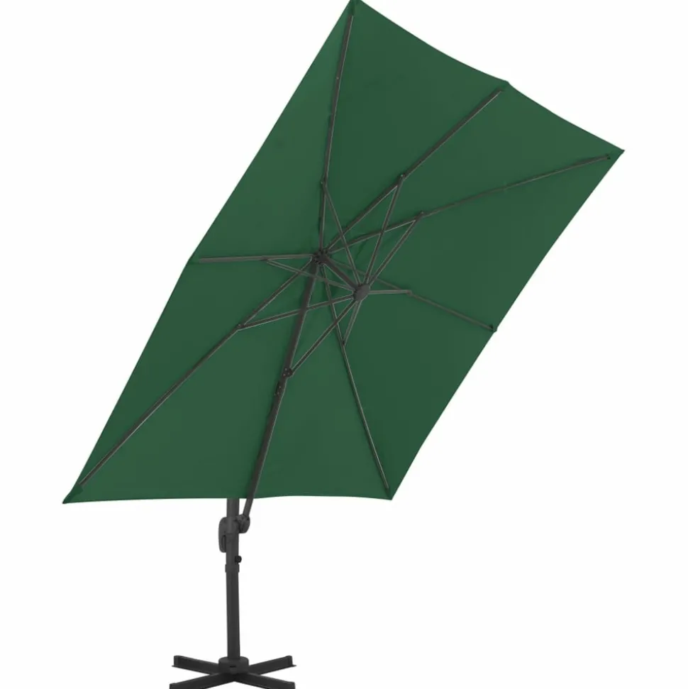 MAISON EXCLUSIVE - Parasol de jardin avec base portable vert