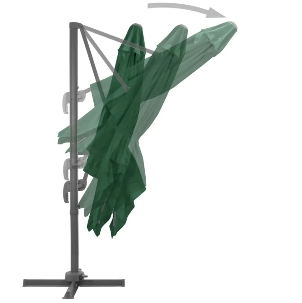 MAISON EXCLUSIVE - Parasol de jardin avec base portable vert