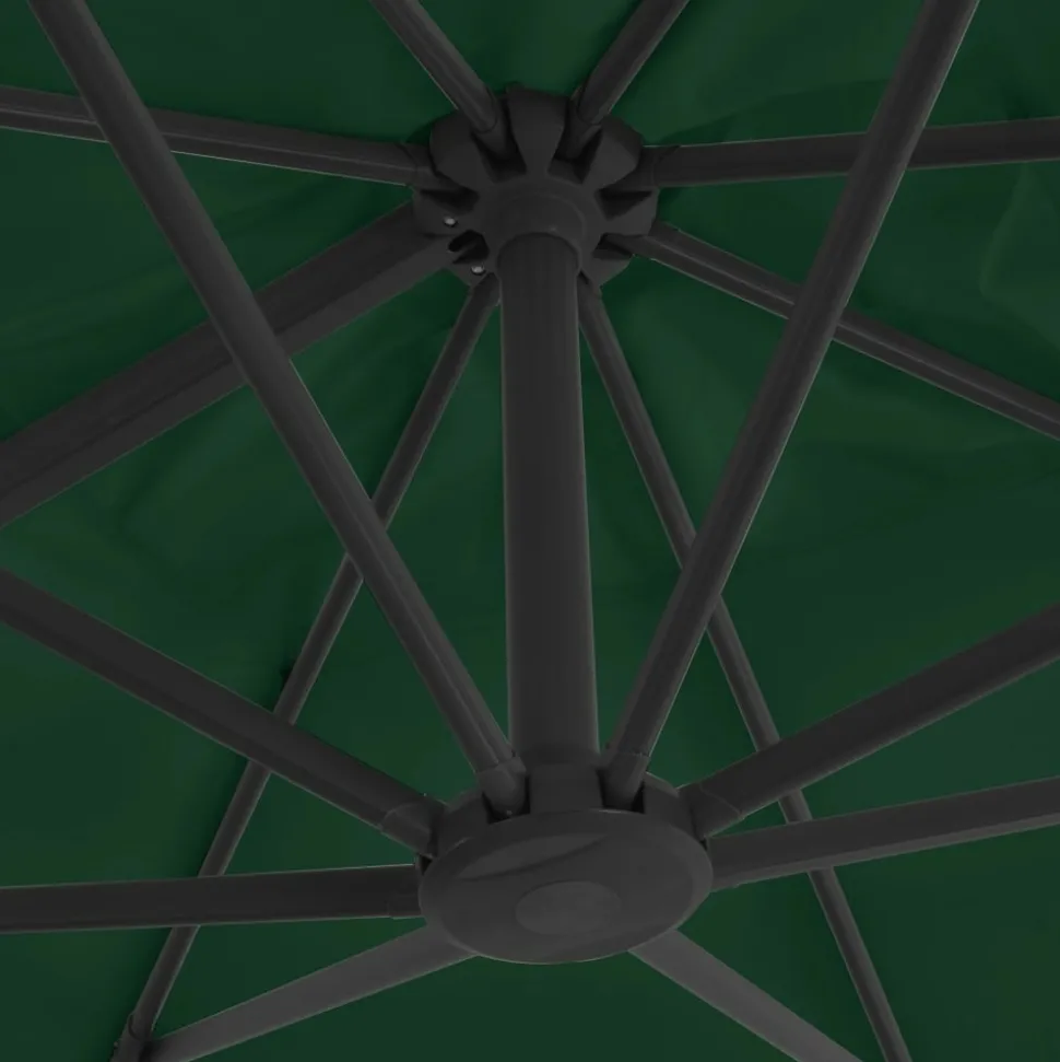 MAISON EXCLUSIVE - Parasol de jardin avec base portable vert
