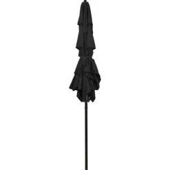 MAISON EXCLUSIVE - Parasol de jardin à 3 niveaux avec mât en aluminium noir 2x2 m