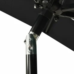 MAISON EXCLUSIVE - Parasol de jardin à 3 niveaux avec mât en aluminium noir 2x2 m