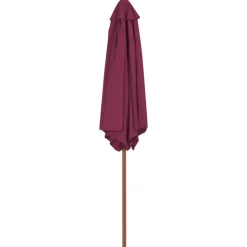 MAISON EXCLUSIVE - Parasol d'extérieur avec mât en bois 270 cm rouge bordeaux