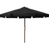 MAISON EXCLUSIVE - Parasol d'extérieur avec mât en bois 330 cm noir