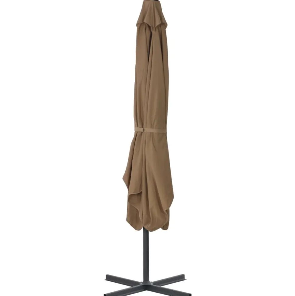 MAISON EXCLUSIVE - Parasol d'extérieur avec poteau en acier 250 x 250 cm taupe