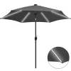 MAISON EXCLUSIVE - Parasol de jardin et lumières led mât en aluminium anthracite