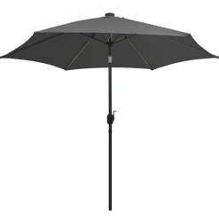 MAISON EXCLUSIVE - Parasol de jardin et lumières led mât en aluminium anthracite