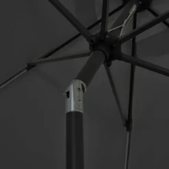 MAISON EXCLUSIVE - Parasol de jardin et lumières led mât en aluminium anthracite