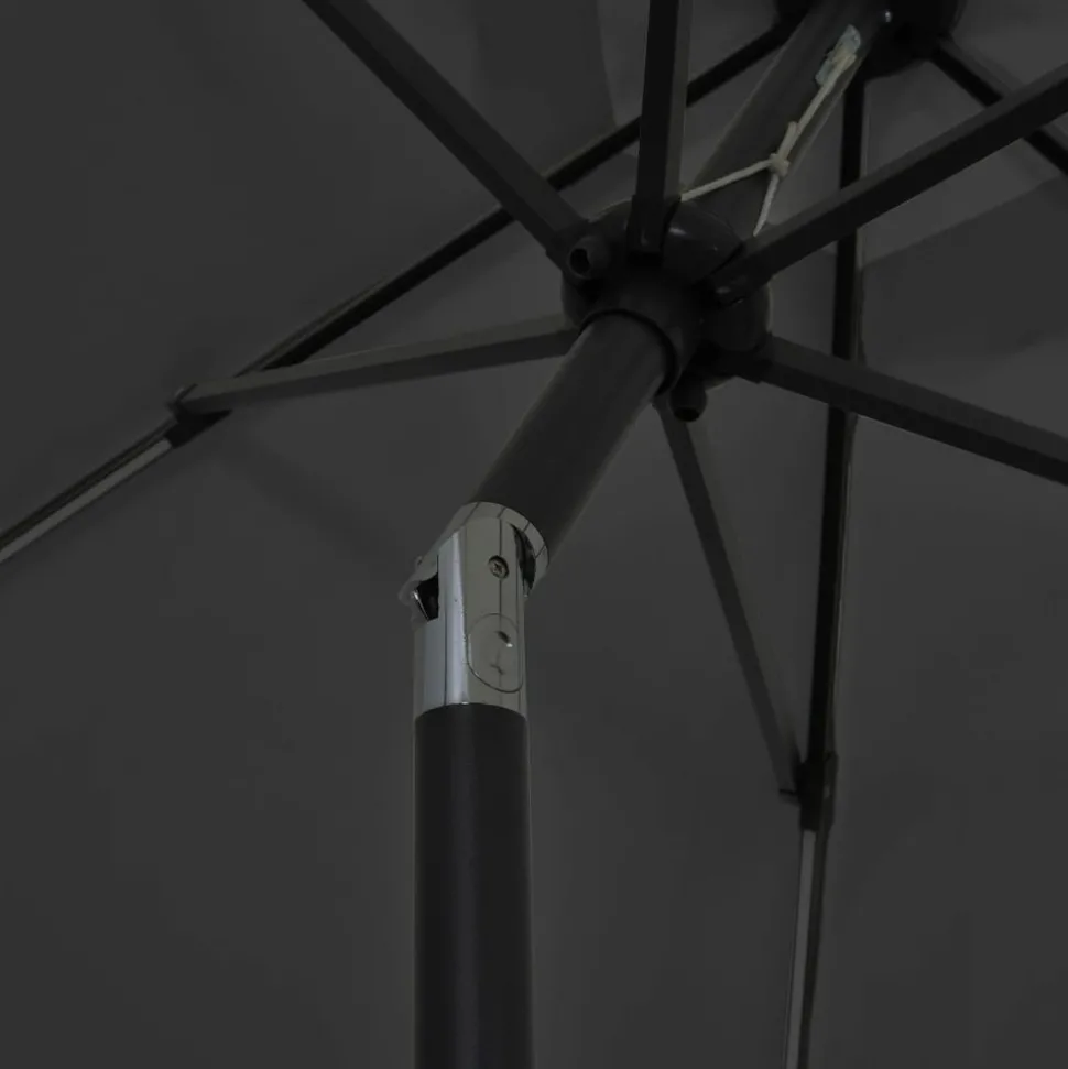MAISON EXCLUSIVE - Parasol de jardin et lumières led mât en aluminium anthracite