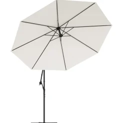MAISON EXCLUSIVE - Parasol de jardin en porte-à-faux 3,5 m blanc sable