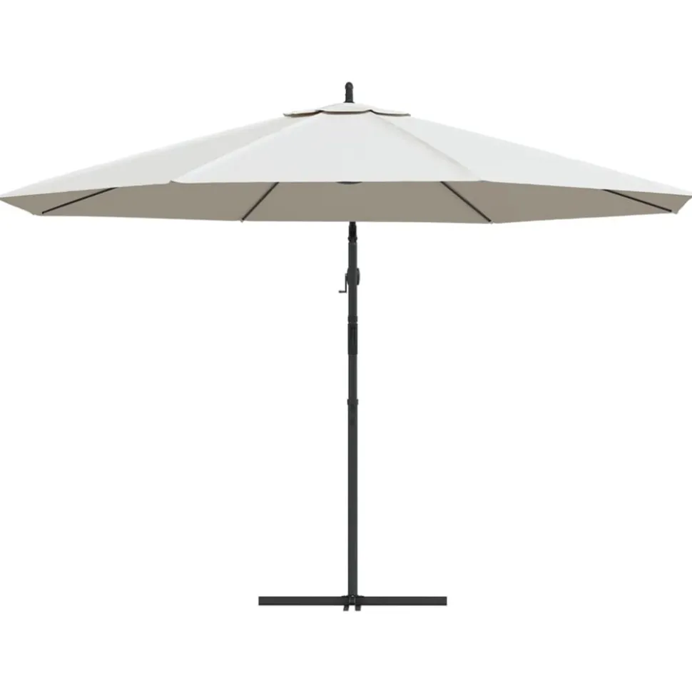 MAISON EXCLUSIVE - Parasol de jardin en porte-à-faux 3,5 m blanc sable