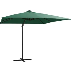 MAISON EXCLUSIVE - Parasol de jardin en porte-à-faux lumières led et mât en acier