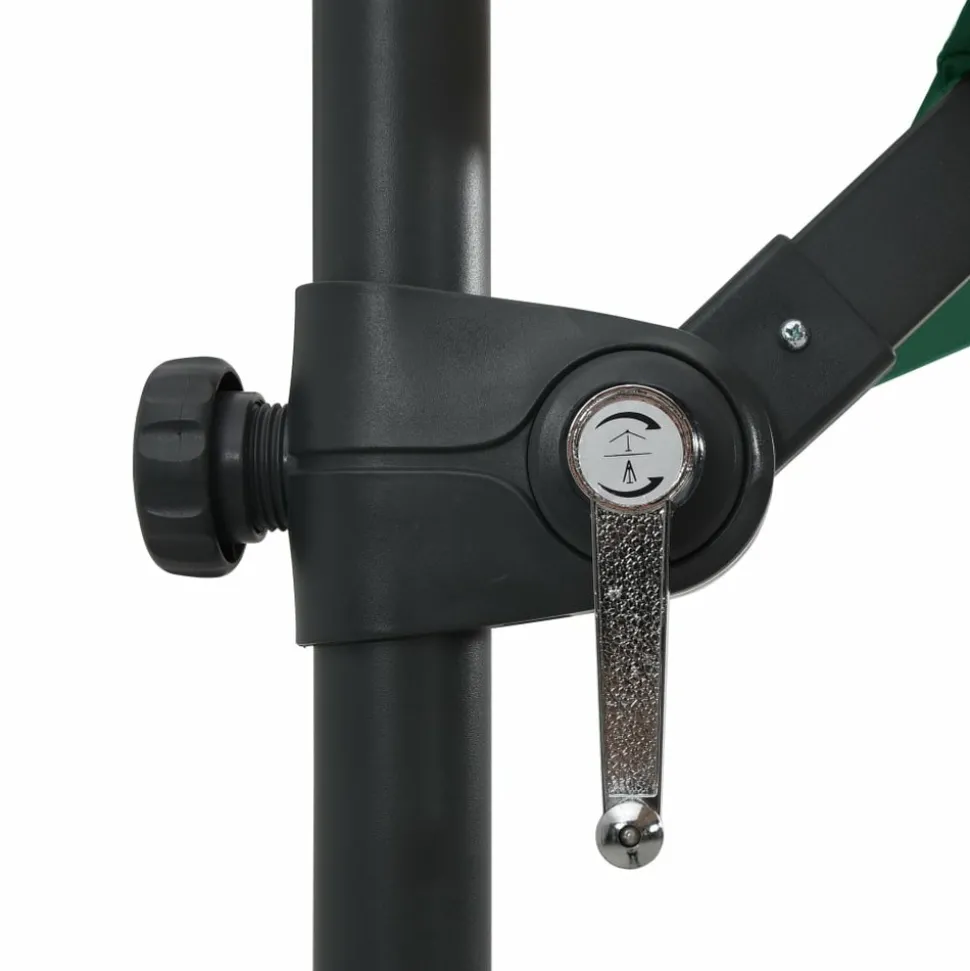 MAISON EXCLUSIVE - Parasol de jardin en porte-à-faux lumières led et mât en acier