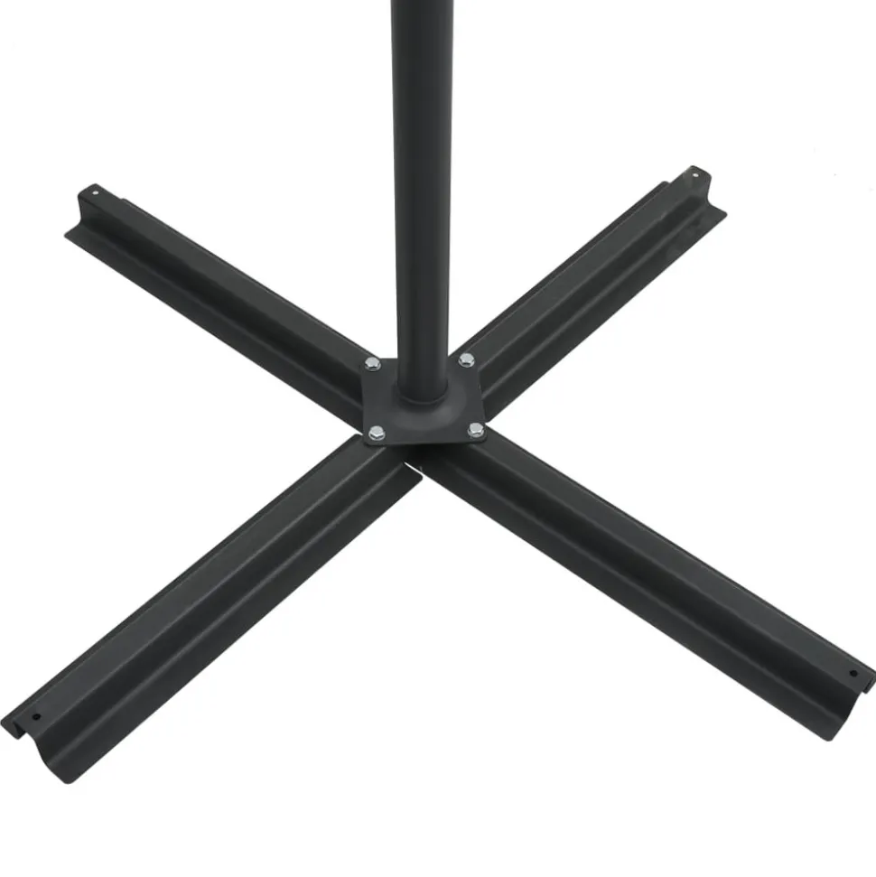 MAISON EXCLUSIVE - Parasol de jardin en porte-à-faux lumières led et mât en acier