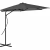 MAISON EXCLUSIVE - Parasol d'extérieur avec poteau en acier 300 cm anthracite