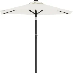 MAISON EXCLUSIVE - Parasol de jardin avec mât en acier blanc 225x225x212 cm