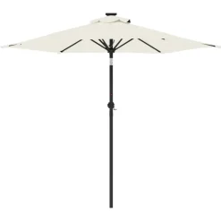 MAISON EXCLUSIVE - Parasol de jardin avec mât en acier blanc 225x225x212 cm
