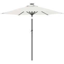 MAISON EXCLUSIVE - Parasol de jardin avec mât en acier blanc 225x225x212 cm
