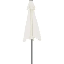 MAISON EXCLUSIVE - Parasol de jardin avec mât en acier blanc 225x225x212 cm