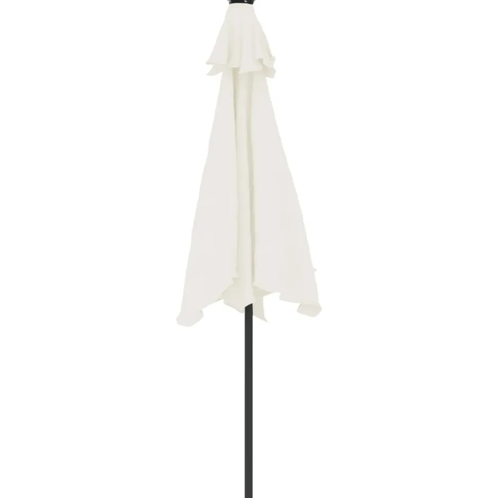 MAISON EXCLUSIVE - Parasol de jardin avec mât en acier blanc 225x225x212 cm
