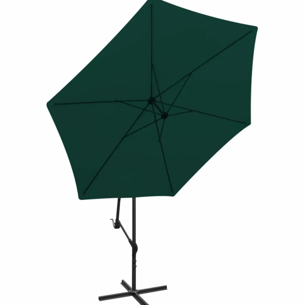 MAISON EXCLUSIVE - Parasol de jardin en porte-à-faux 3 m vert