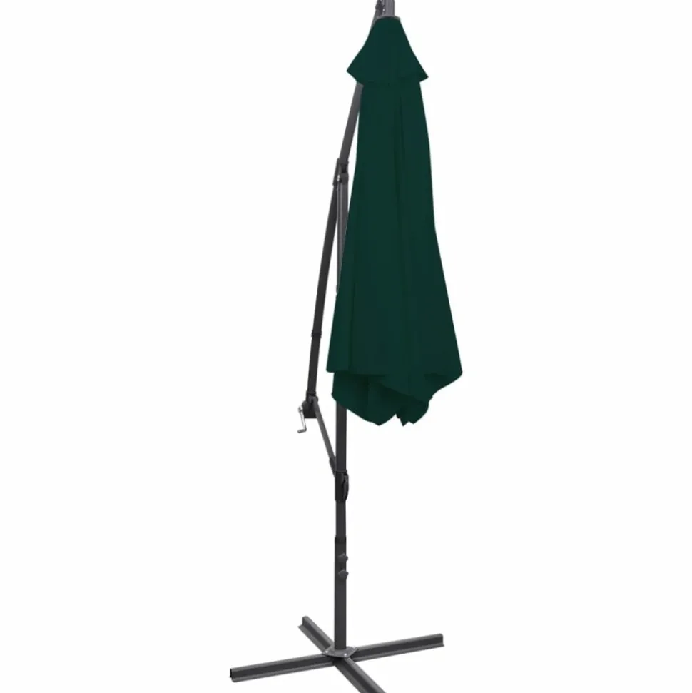 MAISON EXCLUSIVE - Parasol de jardin en porte-à-faux 3 m vert